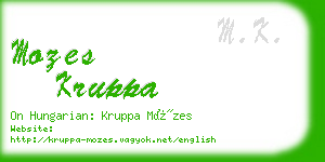 mozes kruppa business card
